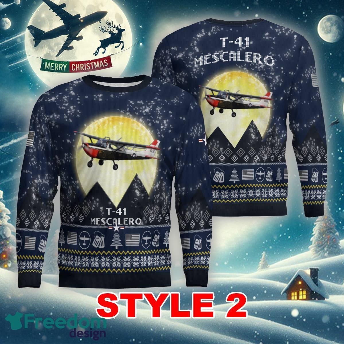 T 41 Mescalero T41 Aircraft Moonlight Multi Color Ugly Christmas Sweater Gift For Men And Women image T-41 Mescalero T41 Aircraft Moonlight Multi Color Ugly Christmas Sweater Gift For Men And Women - T-41 Mescalero T41 Aircraft Moonlight Ugly Christmas Sweater_11