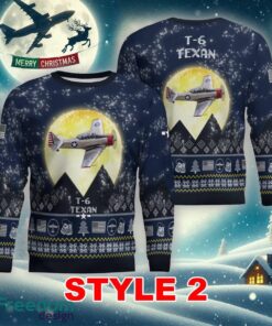 T-6 Texan T6 Aircraft Moonlight Multi Color Ugly Christmas Sweater Gift Holidays - T-6 Texan T6 Aircraft Moonlight Ugly Christmas Sweater_11