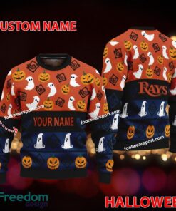 Tampa Bay Rays Custom Name Halloween Ugly Xmas Sweater Gift For Men And Women