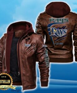 Tampa Bay Rays Leather Jacket Black And Brown Color For Men And Women Gift Fans All OVer Print Gift Fans - Tampa Bay Rays Leather Jacket_2