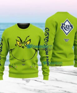 Tampa Bay Rays MLB Ginch Face Funny Custom Name Ugly Sweater Merry Chistmas Gift For Fans