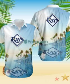 Tampa Bay Rays Tropical Beach Blue Hawaiian Shirt