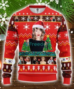 Taylor Swift Ugly Christmas Sweater Red Amazing Gift Idea Christmas Party Gift