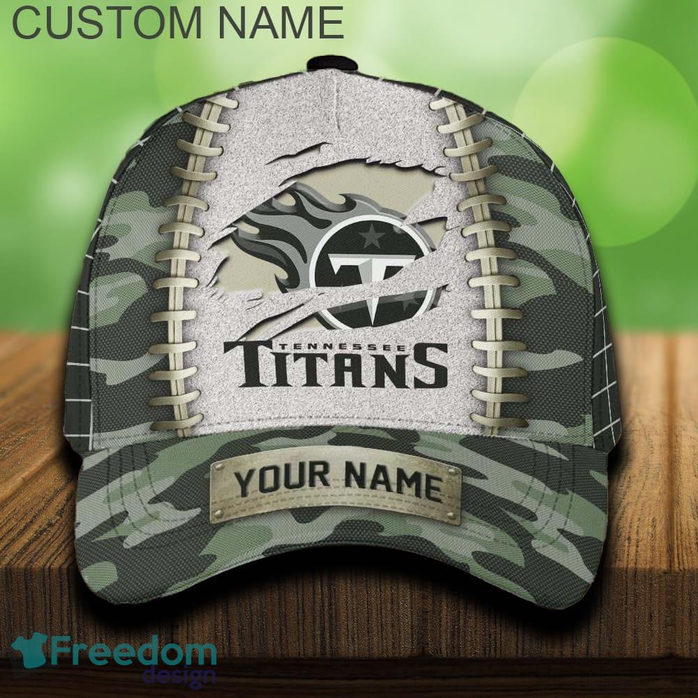 Tennessee Titans 3D Hat And Cap Beach Design Camo Green For Fans Gift Custom Name image Tennessee Titans 3D Hat And Cap Beach Design Camo Green For Fans Gift Custom Name - Tennessee Titans 3D Hat And Cap Camo_1