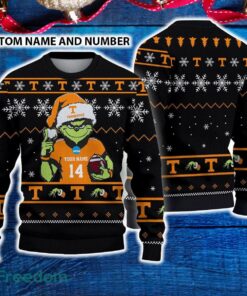 Tennessee Volunteers 3D Ugly Christmas Sweater Grinch Funny Custom Number And Name