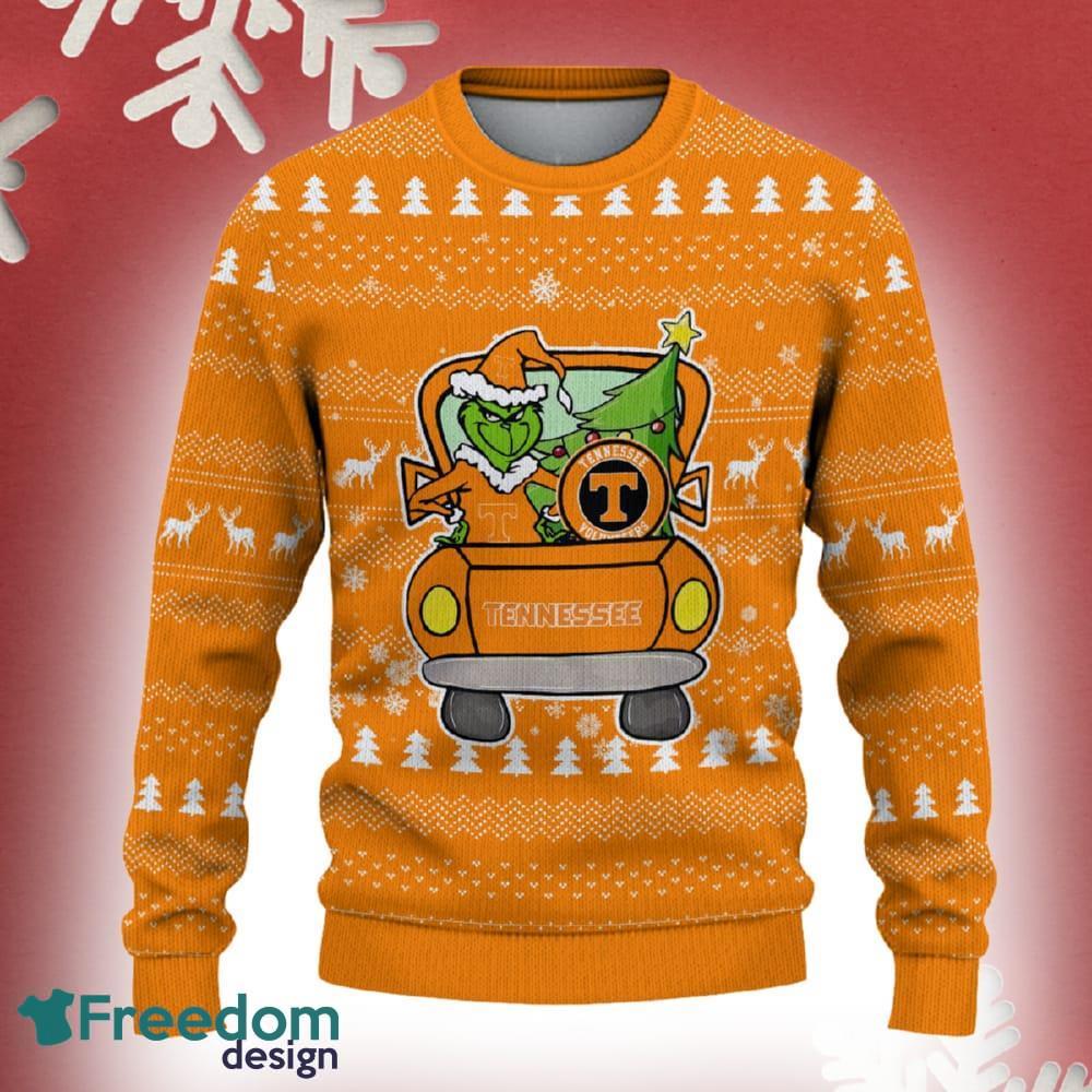 Tennessee Volunteers Grinch Driving Funny 3D Ugly Christmas Sweater For Men Women image Tennessee Volunteers Grinch Driving Funny 3D Ugly Christmas Sweater For Men Women - Tennessee Volunteers Christmas Sweater Grinch Driving Photo 2