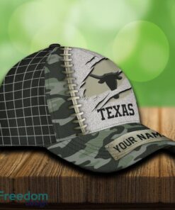 Texas Longhorns 3D Hat And Cap Beach Design Camo Green For Fans Gift Custom Name image Texas Longhorns 3D Hat And Cap Beach Design Camo Green For Fans Gift Custom Name - Texas Longhorns 3D Hat And Cap Camo_4