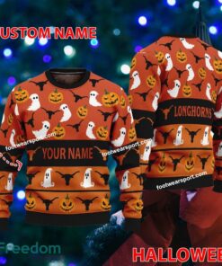 Texas Longhorns Personalized Logo Pattern Ugly Christmas 3D Sweater Gift For Men And Women