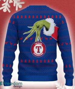 Texas Rangers Grinch Driving Funny 3D Ugly Christmas Sweater For Men Women - Texas Rangers Christmas Sweater Grinch Driving Photo 3
