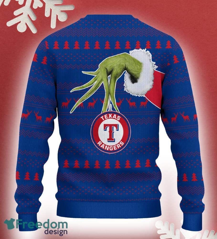 Texas Rangers Grinch Driving Funny 3D Ugly Christmas Sweater For Men Women image Texas Rangers Grinch Driving Funny 3D Ugly Christmas Sweater For Men Women - Texas Rangers Christmas Sweater Grinch Driving Photo 3