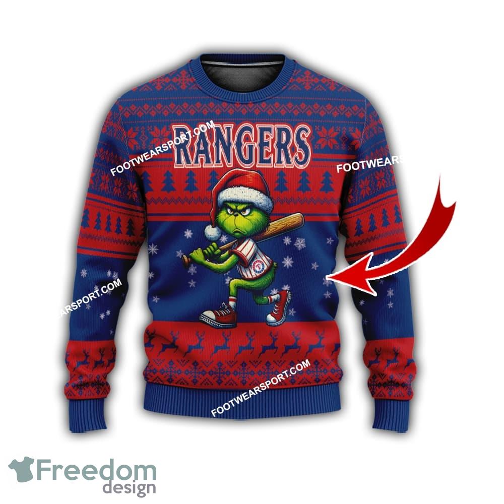 Texas Rangers New Grinch Ugly Christmas Sweater Gift For Men And Women image Texas Rangers New Grinch Ugly Christmas Sweater Gift For Men And Women - Texas RangersMulti Grinch Ugly Christmas Sweater Gift Adult Photo 1