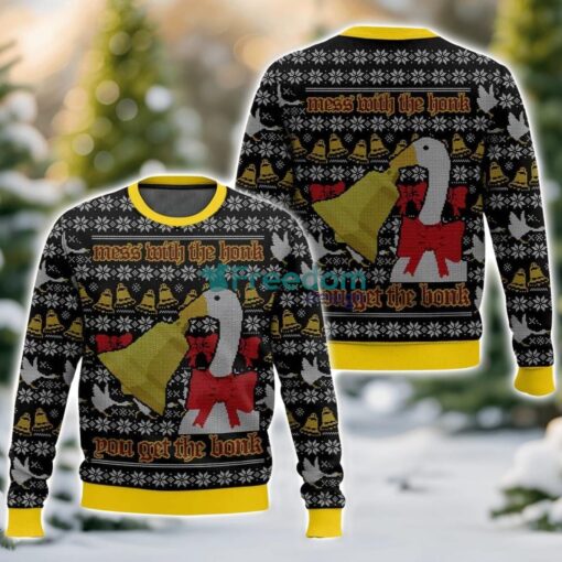 The Goose gets the bonk Christmas Ugly Sweater 3D Printed Sweater Christmas Gift - The Goose gets the bonk Christmas ugly Sweater-3