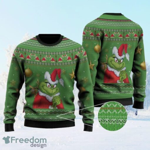 The Grinch Christmas 3d Ugly Thicken V3 Sweaters Product Photo 1