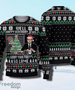 The Office Happy Birthday Jesus Sorry Your Partys So Lame Ugly Ugly Christmas Sweater
