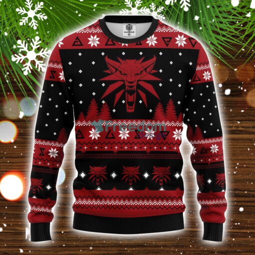 The Witcher Red Ugly Christmas Sweater Amazing Gift Idea Christmas Party Gift Product Photo 1