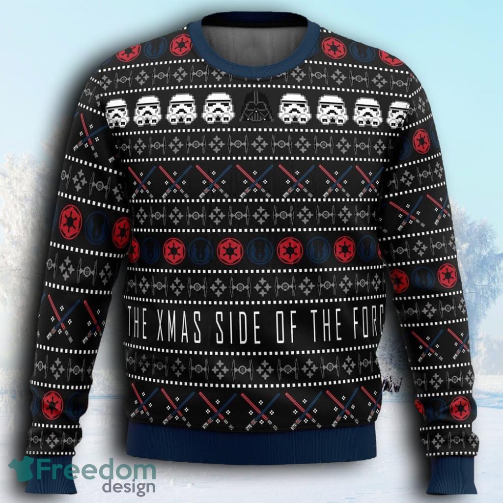 The Xmas Side Of The Force Star Wars Ugly Christmas Sweaters 3D Super Hot image The Xmas Side Of The Force Star Wars Ugly Christmas Sweaters 3D Super Hot Product Photo 1