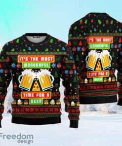 Time For A Beer Funny Christmas Ugly Christmas Sweater For Men And Women