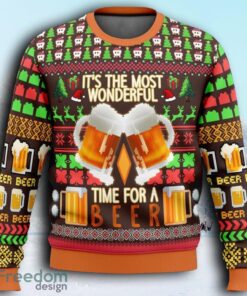 Time For A Beer Ugly Christmas Sweaters 3D Super Hot