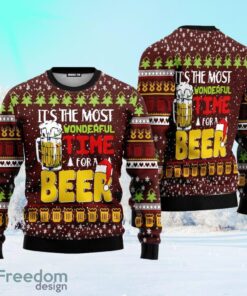 Time For Beer Ugly Christmas Sweater For Men And Women