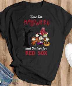 Time For Halloween & The Love For Boston Red Sox Limited Edition Shirt - Black T-Shirt