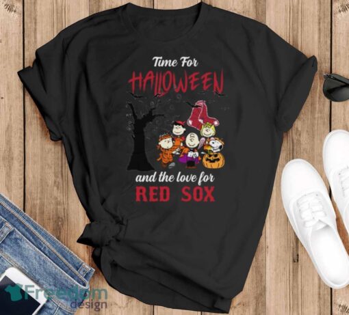 Time For Halloween & The Love For Boston Red Sox Limited Edition Shirt - Black T-Shirt