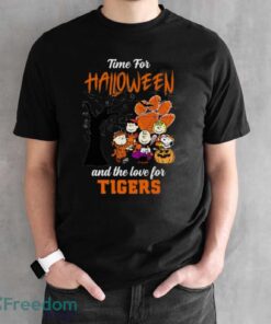 Time For Halloween & The Love For Clemson Tigers Limited Edition Shirt - Black Unisex T-Shirt