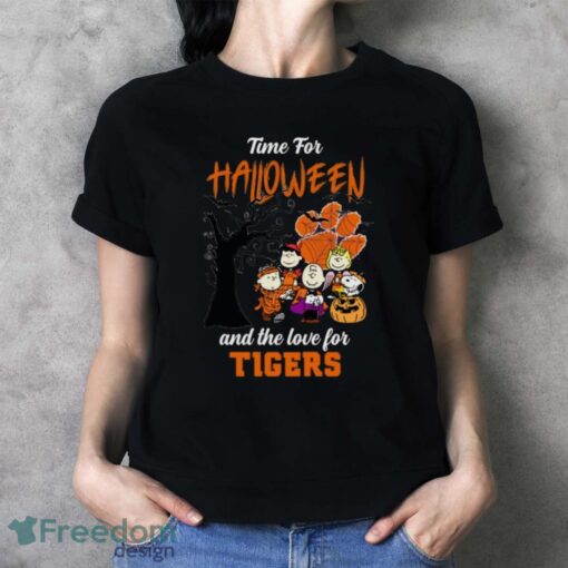 Time For Halloween & The Love For Clemson Tigers Limited Edition Shirt - Ladies T-Shirt