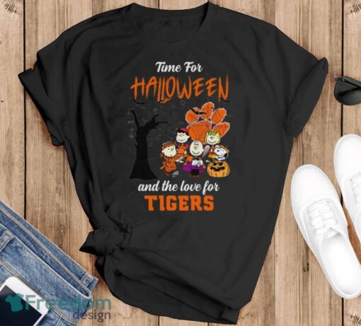 Time For Halloween & The Love For Clemson Tigers Limited Edition Shirt - Black T-Shirt