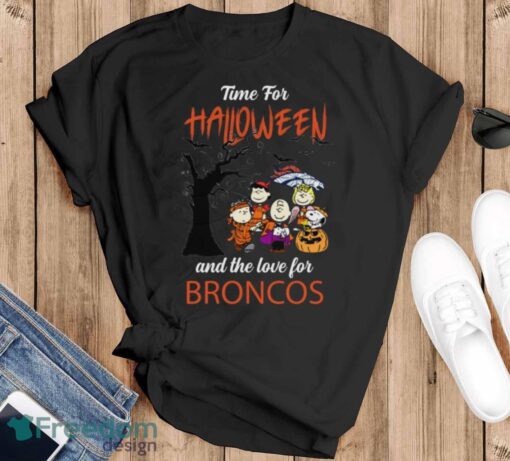 Time For Halloween & The Love For Denver Broncos Limited Edition Shirt - Black T-Shirt