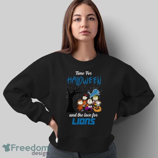 Time For Halloween & The Love For Detroit Lions Limited Edition Shirt - Sweatshirt