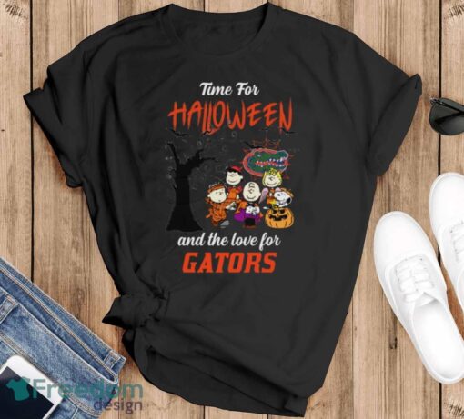 Time For Halloween & The Love For Florida Gators Limited Edition Shirt - Black T-Shirt