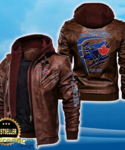 Toronto Blue Jays Leather Jacket Black And Brown Color For Men And Women Gift Fans All OVer Print Gift Fans image Toronto Blue Jays Leather Jacket Black And Brown Color For Men And Women Gift Fans All OVer Print Gift Fans - Toronto Blue Jays Leather Jacket_2