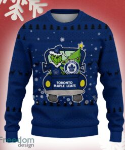 Toronto Maple Leafs Grinch Driving Funny 3D Ugly Christmas Sweater For Men Women