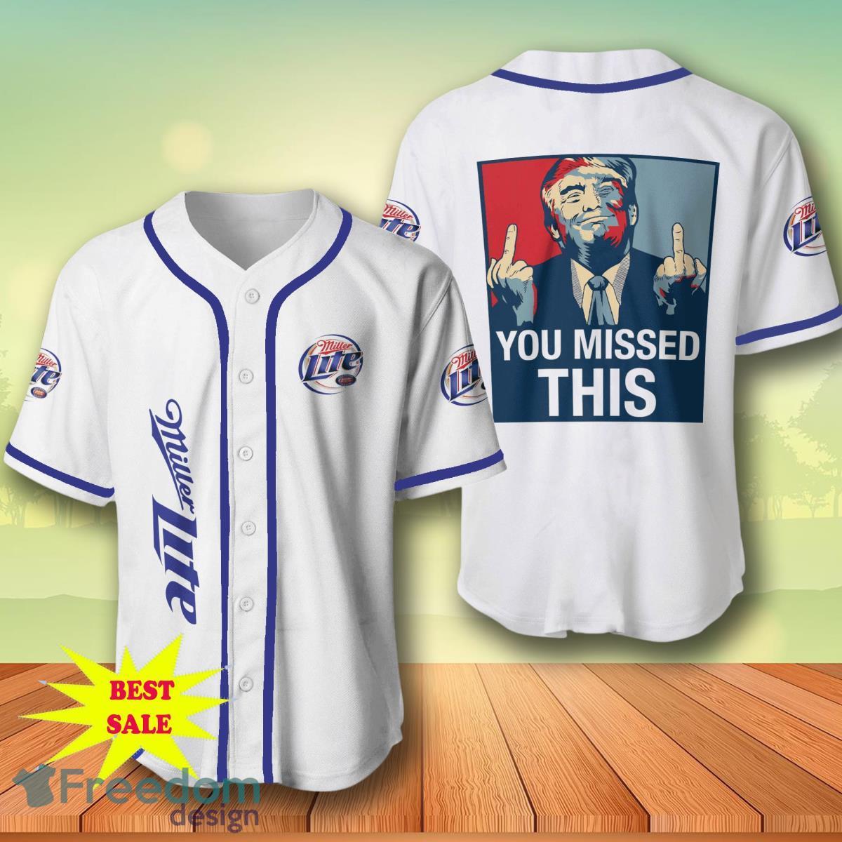 Trump Miller Lite Baseball Jersey For Men And Women image Trump Miller Lite Baseball Jersey For Men And Women Product Photo 1