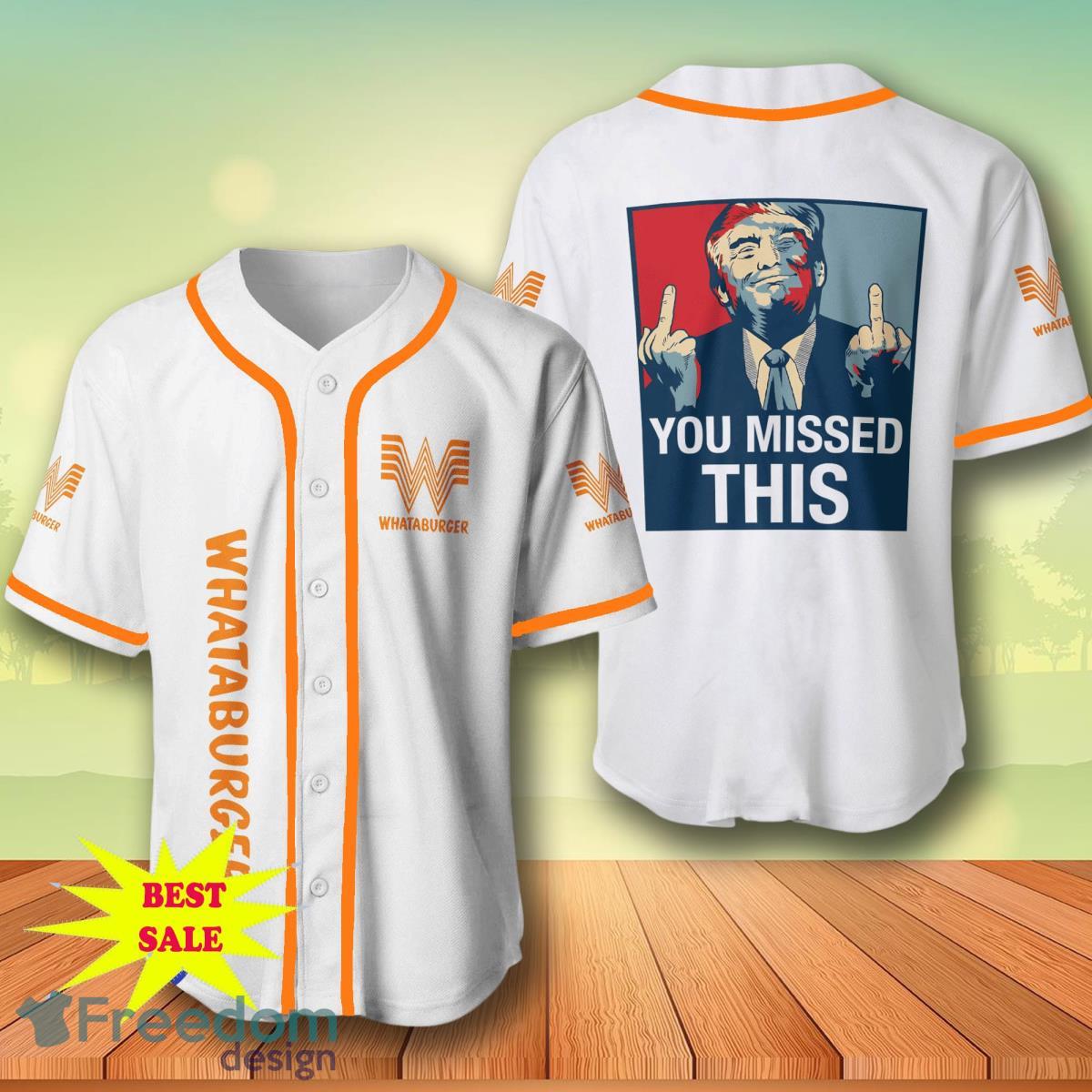 Trump Whataburger Baseball Jersey For Men And Women image Trump Whataburger Baseball Jersey For Men And Women Product Photo 1