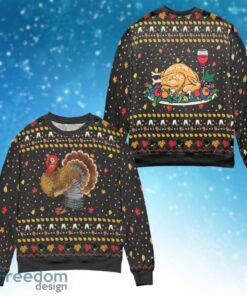 Turkey Happy Thanksgiving Christmas Ugly Sweater 3D