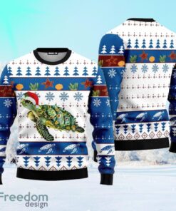 Turtle In Ocean Ugly Christmas Sweater For Men And Women