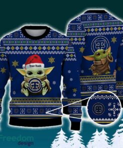 Tyson Foods Baby Yoda Santa Hat Funny Brands Logo 3D Sweater For Men Women Fans Gift Christmas