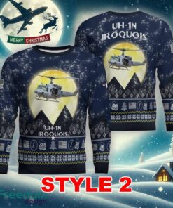 UH-1N Iroquois UH1N Twin Huey USMC Aircraft Moonlight Multi Color Ugly Xmas Sweater Gift For Men And Women - UH-1N Iroquois UH1N Twin Huey USMC Aircraft Moonlight Ugly Christmas Sweater_11