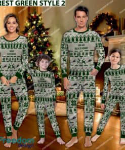 UH-60 Black Hawk UH60 Aircraft Pajamas Set Gift For Family Christmas - UH-60 Black Hawk UH60 Aircraft Pajamas Set Family Photo Green