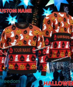 Ursus SA Car Racing Custom Name Halloween Knitted Christmas Sweater Gift For Men And Women
