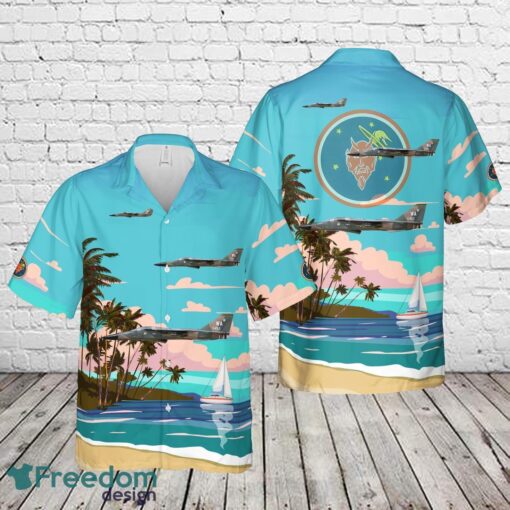 US Air Force F-111F Aardvark 57th Fighter Weapons Wing, 431st Test and Evaluation Squadron, WA-72-452, McClellan AFB, CA Aloha 3D Hawaiian Shirt Product Photo 1