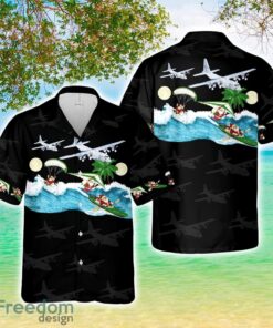 US Air Force Lockheed C-130 Hercules Christmas Aloha 3D Hawaiian Shirt