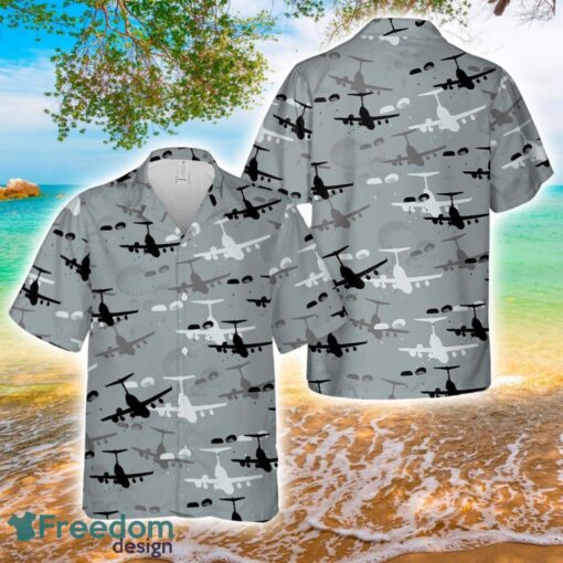 US Army Paratroopers Silhouette Aloha 3D Hawaiian Shirt Product Photo 1