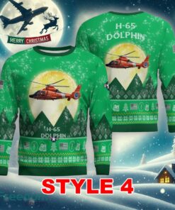 US Coast Guard H 65 Dolphin H65 USCG Aircraft Moonlight Multi Color Knitted Christmas Sweater AOP Gift Holidays image US Coast Guard H-65 Dolphin H65 USCG Aircraft Moonlight Multi Color Knitted Christmas Sweater AOP Gift Holidays - US Coast Guard H-65 Dolphin H65 USCG Aircraft Moonlight Ugly Christmas Sweater_26