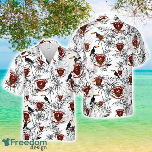 US Marine Corps 3rd Combat Engineer Battalion (3rd CEB) Aloha 3D Hawaiian Shirt Product Photo 1