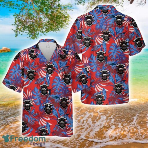 US Marine Corps BLACKFOOT Co. 1st Battalion, 5th Marines Aloha 3D Hawaiian Shirt Product Photo 1