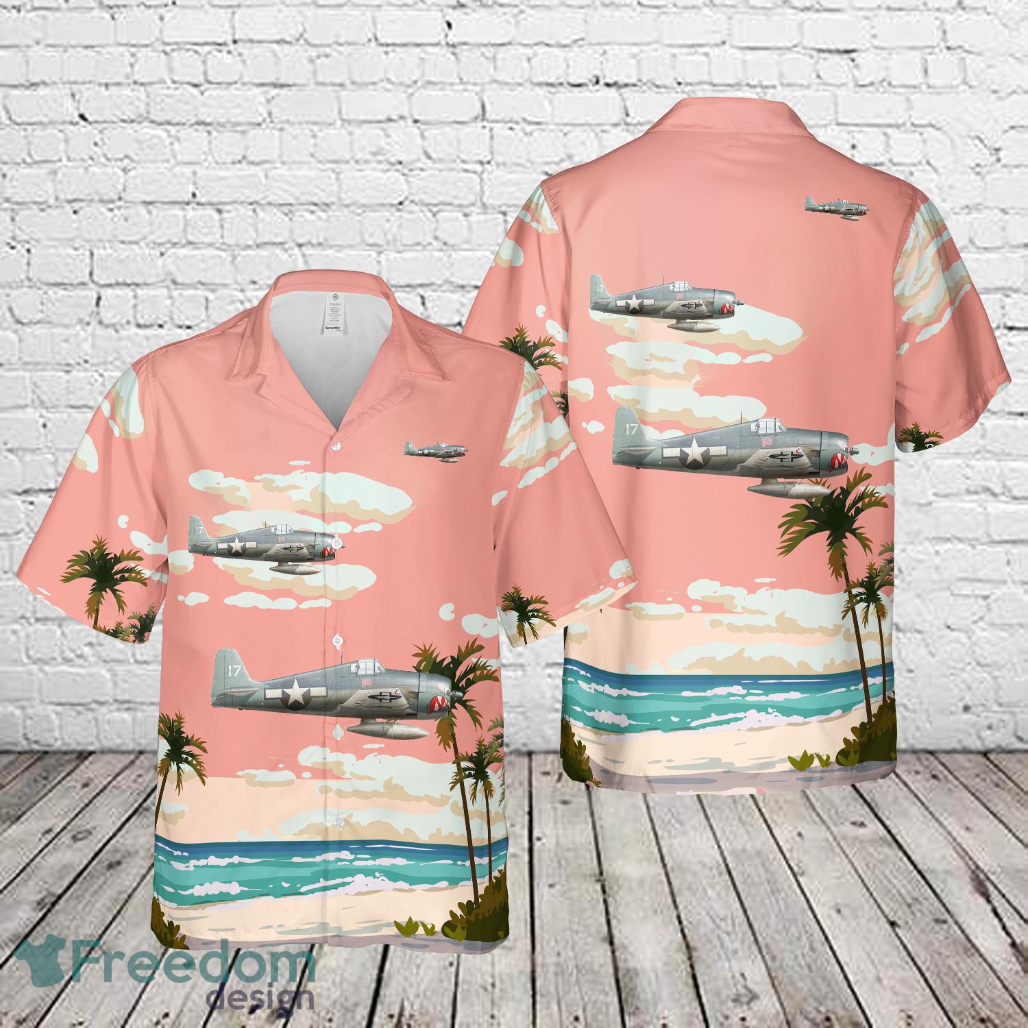 US Navy F6F 3 Hellcat, VF 27 Cat Mouth, 40358, White 17, USS Princetown CVL 23 Hawaiian Shirt image US Navy F6F-3 Hellcat, VF-27 Cat Mouth, 40358, White 17, USS Princetown CVL-23 Hawaiian Shirt - US Navy F6F-3 Hellcat, VF-27 Cat Mouth, 40358, White 17, USS Princetown CVL-23 Hawaiian Shirt-1