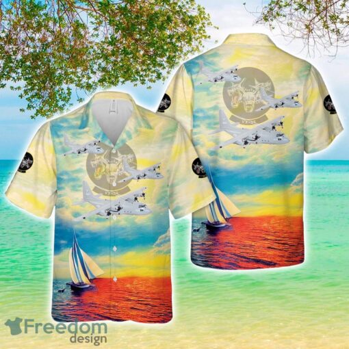 US Navy Lockheed Martin C-130F, VX-30 Bloodhounds Aloha 3D Hawaiian Shirt Product Photo 1