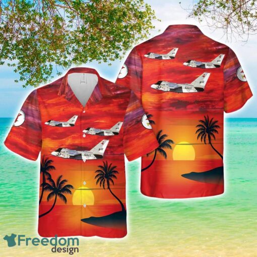 US Navy Lockheed S-3 Viking of VS-33 Aloha 3D Hawaiian Shirt Product Photo 1